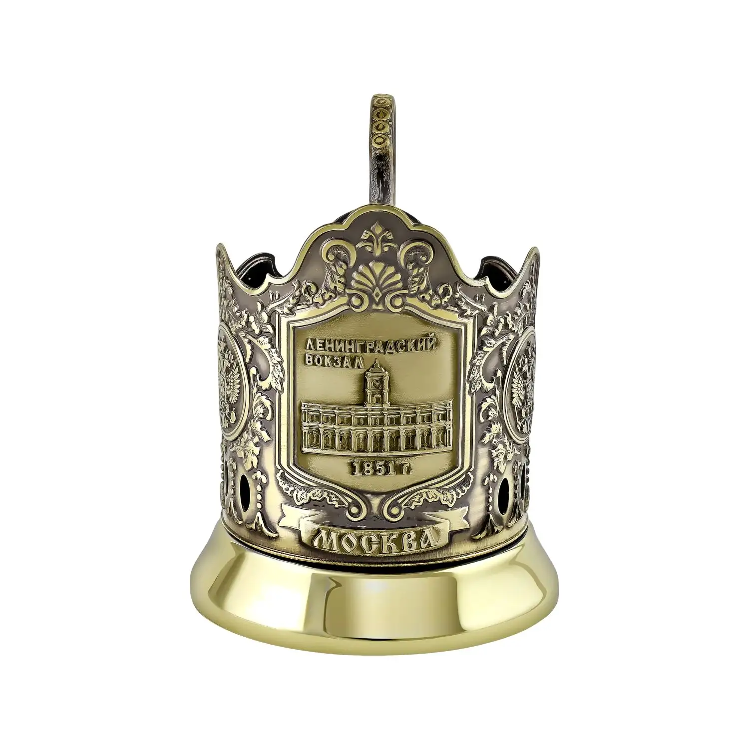 Набор для чая латунный "Ленинградский вокзал (Меценат)"
