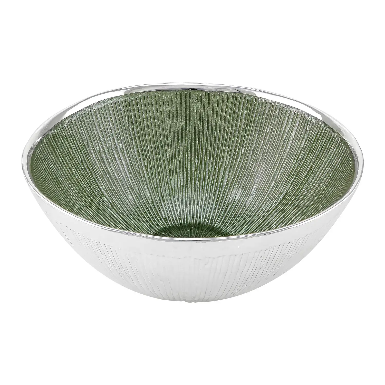 Чаша стеклянная SVASATA (цвет зеленый) диаметр 18 см, высота 7,5 см