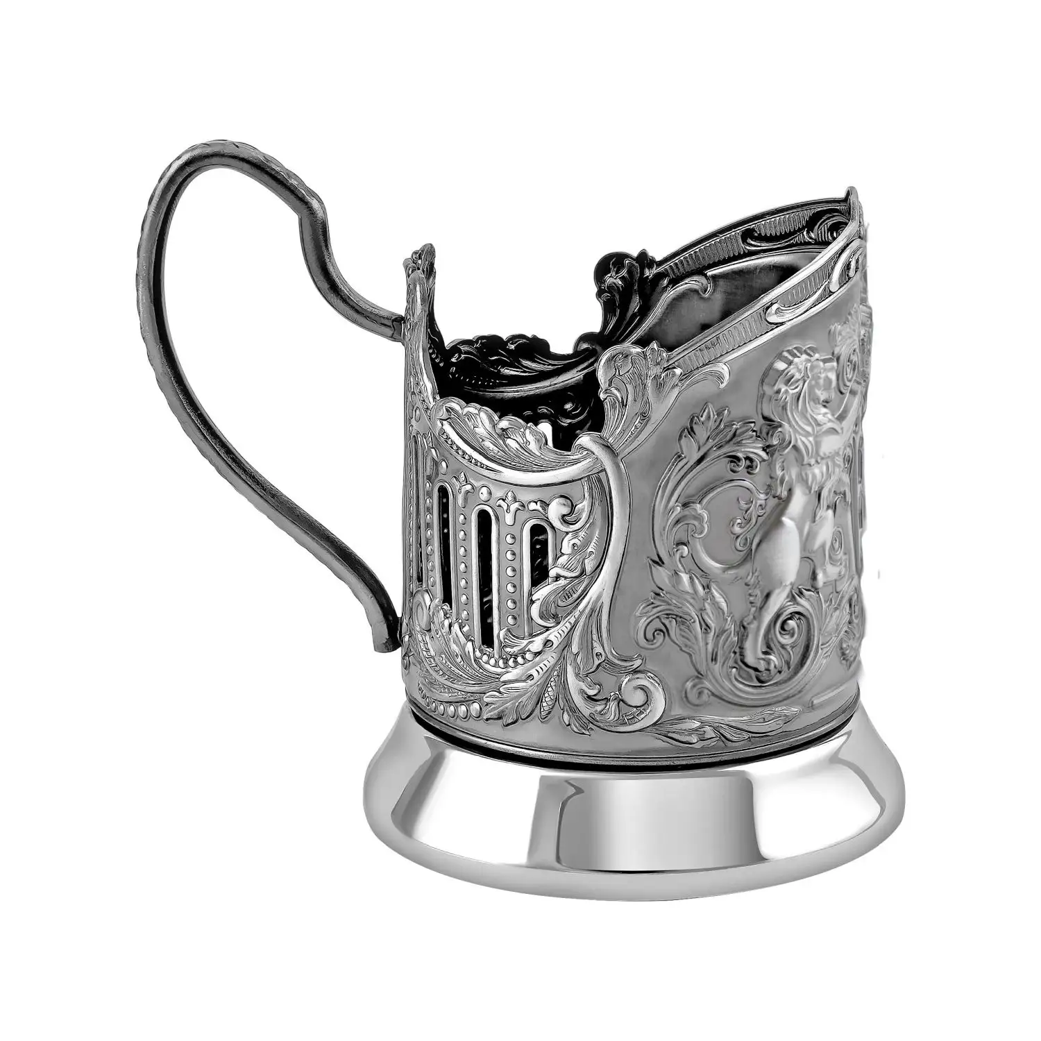 Фото Набор для чая "Глава семьи" (Триумфальная) никелированный с чернением  №3