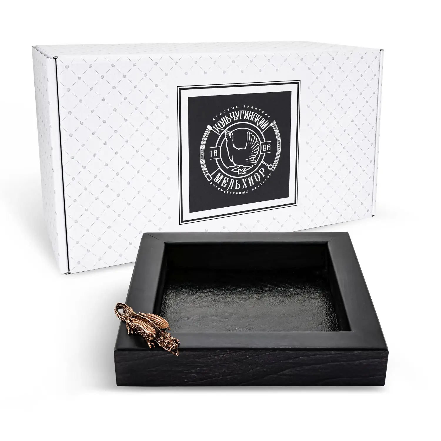подставка для бумаги дракон латунная с чернением Подставка для бумаги Дракон медная с чернением, подарок на Новый год