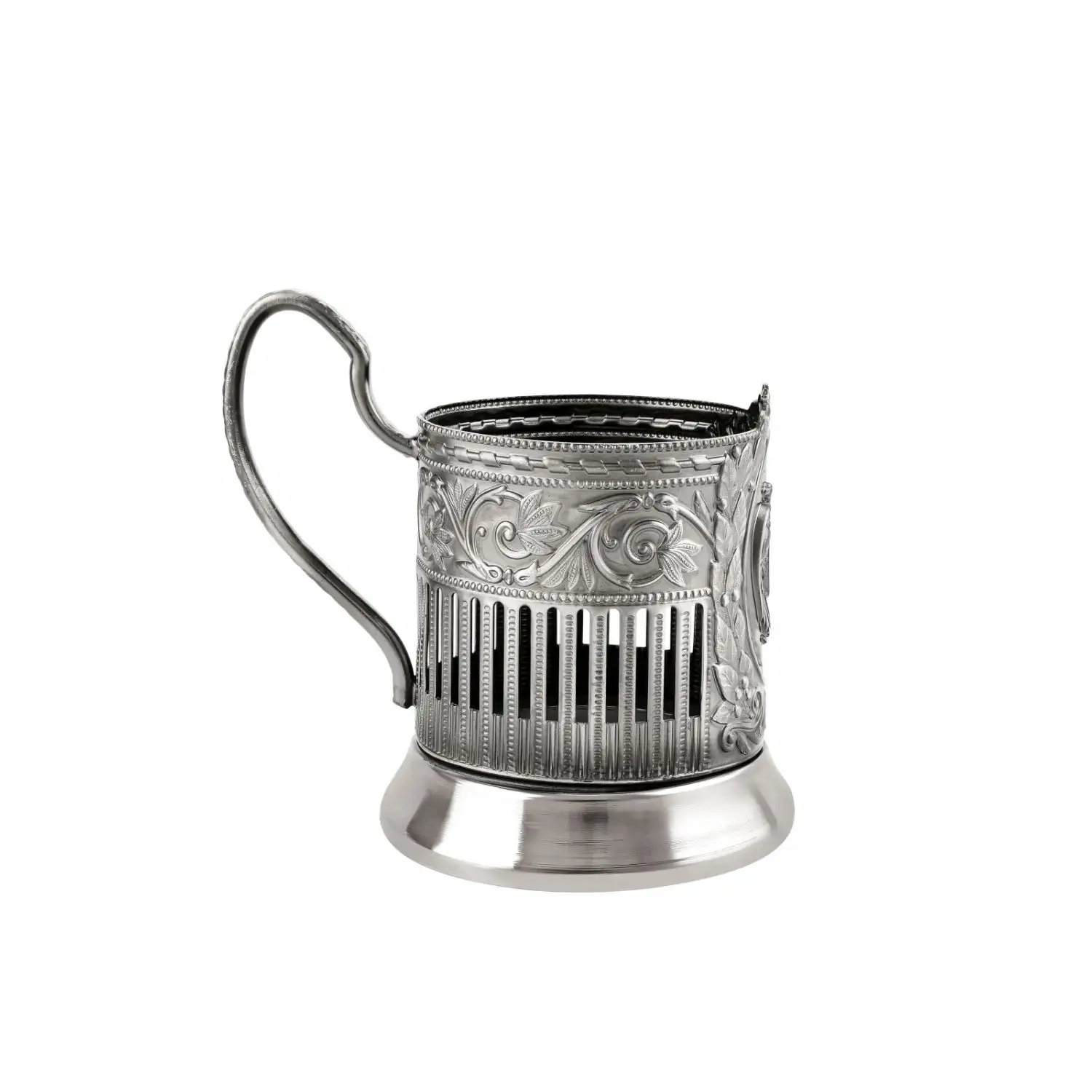 Набор для чая  никелированный с чернением  '"Герб Армении"