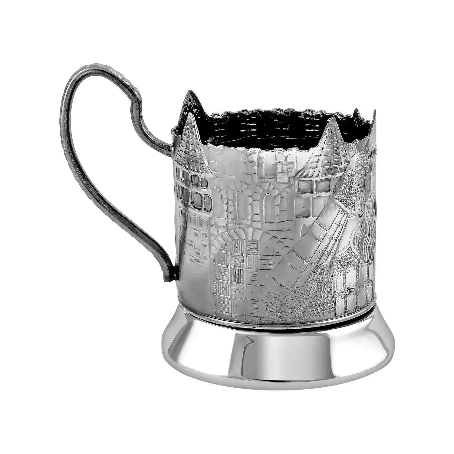 Фото Набор для чая "Богатырская застава" никелированный с чернением №4