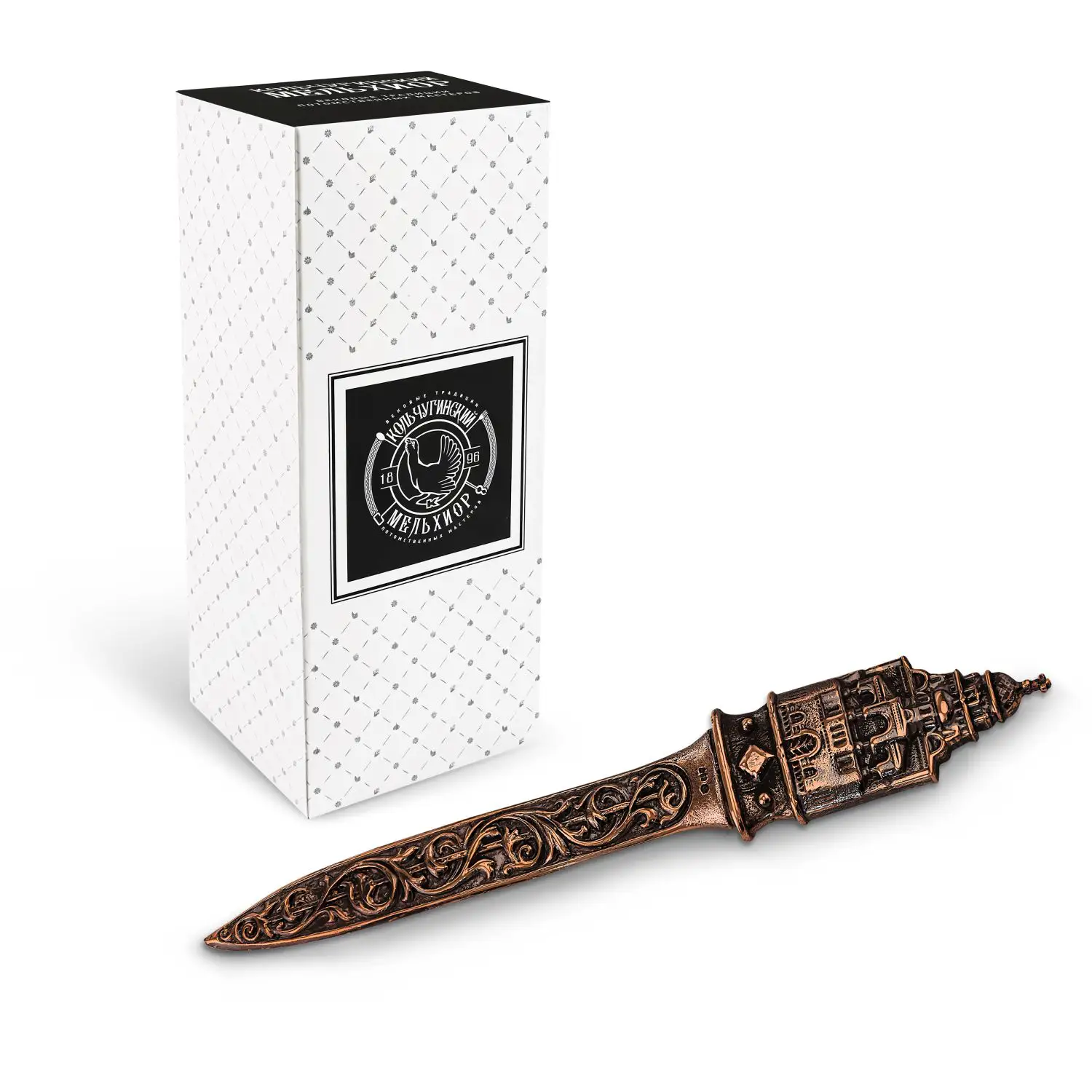 Нож для писем Владимир медный с чернением нож для писем дракон медный с чернением подарок на новый год