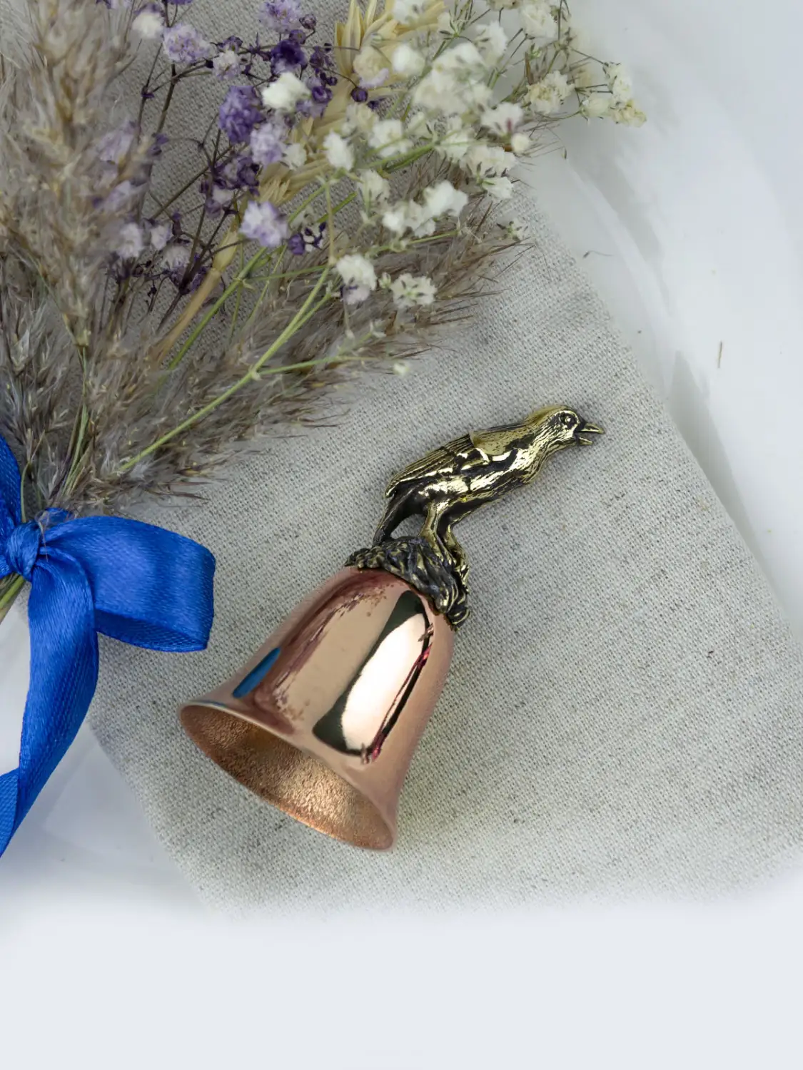 Колокольчик "Жаворонок" медь-латунь с чернением