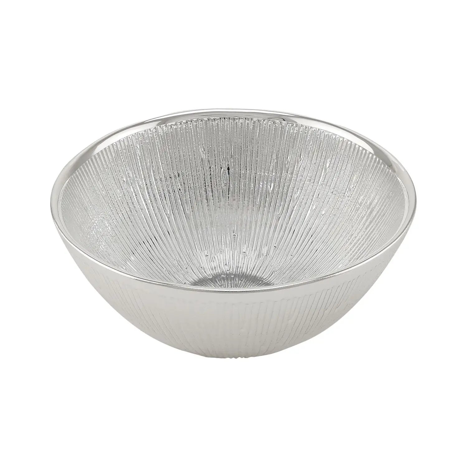 Чаша стеклянная SVASATA (цвет серебрянный) диаметр 15,5 см, высота 6,5 см