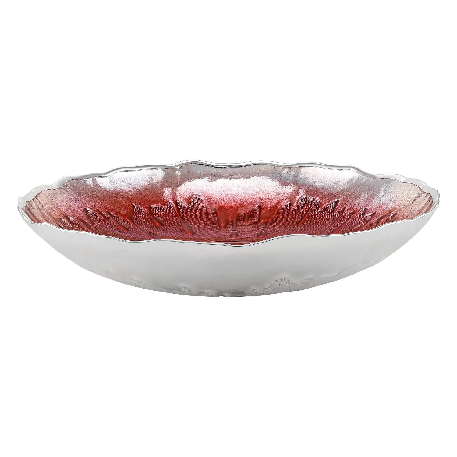 цена Блюдо стеклянное SPLASH (цвет красный) диаметр 30 см