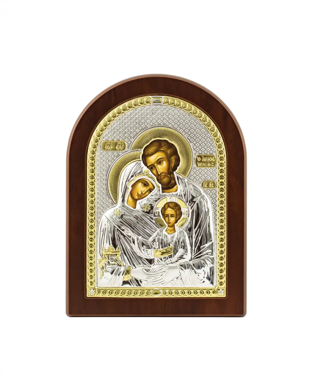 Икона Святое семейство (12*16), золотистая цена и фото