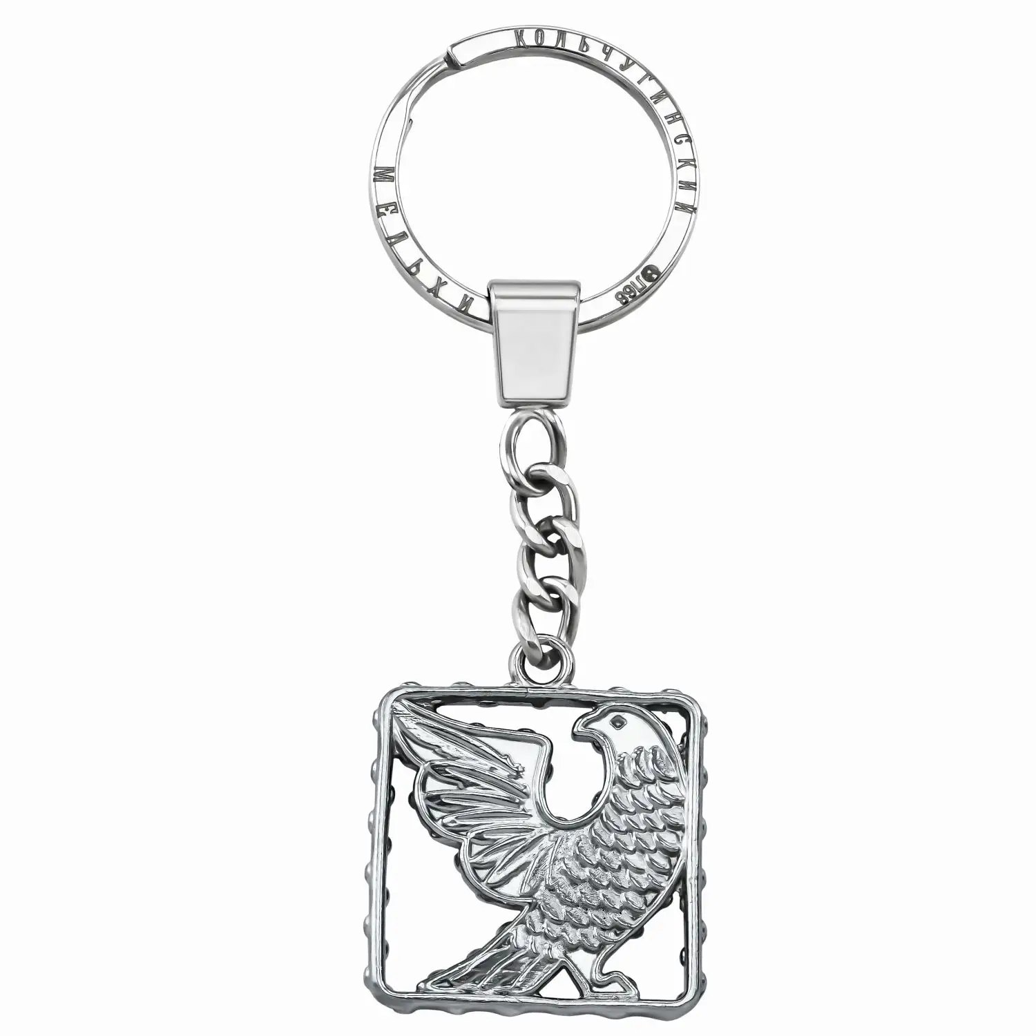 Брелок "Суздаль (сокол)" никелированный