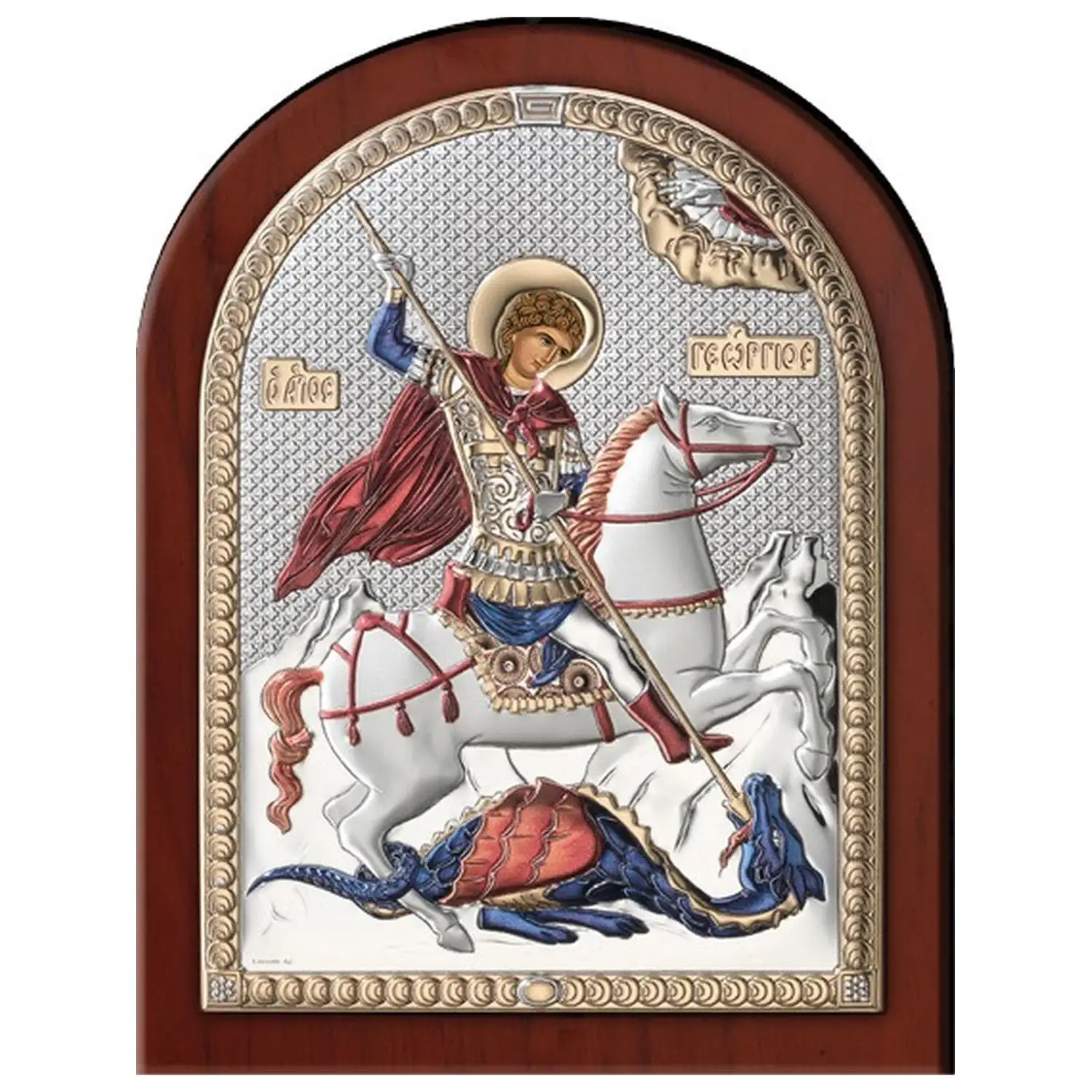 Икона Святой Георгий Победоносец (6*8.5) георгий победоносец маленькая икона в серебряном окладе