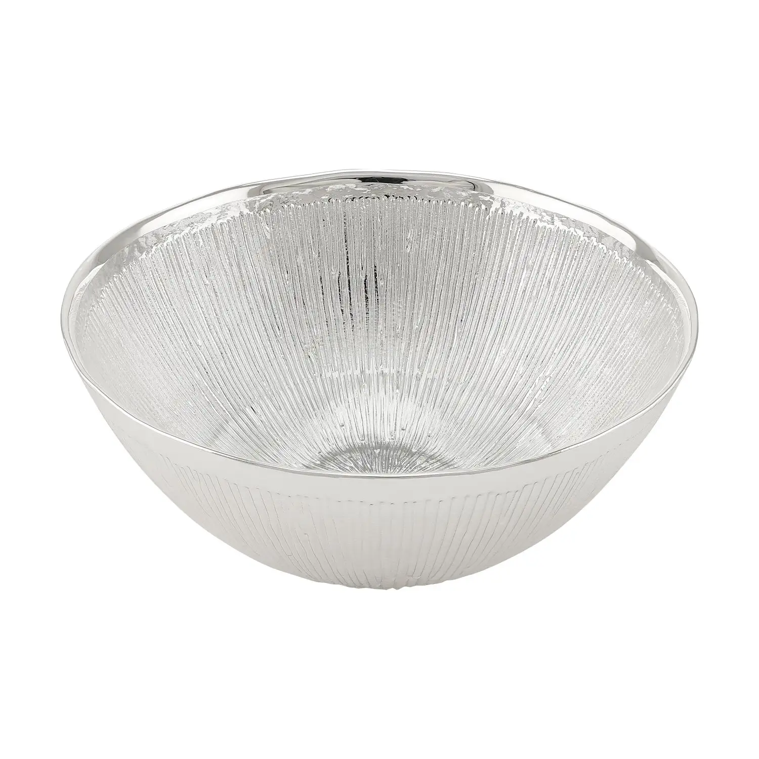 Чаша стеклянная SVASATA (цвет серебрянный) диаметр 18 см, высота 7,5 см