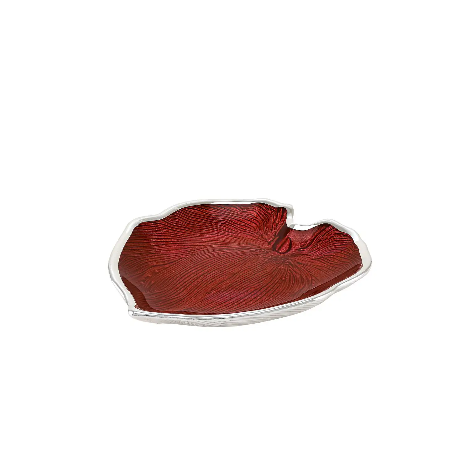Чаша стеклянная FOGLIA (цвет красный) диаметр 15 см