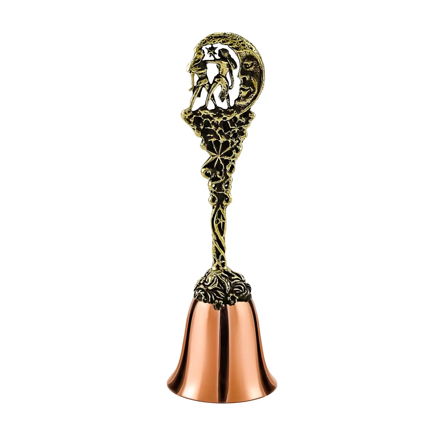 Колокольчик "Зодиак-Близнецы" медь-латунь с чернением