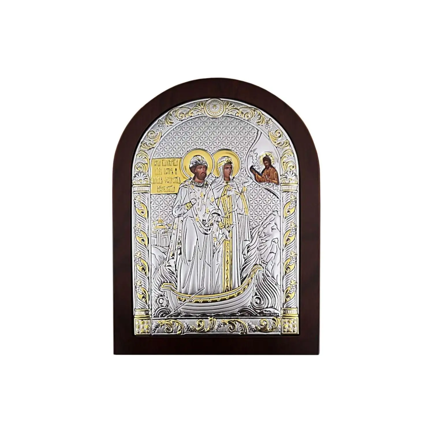 цена Икона Святых Петра и Февронии (15*20), цветная